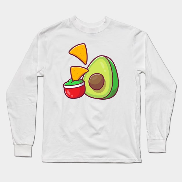 Nachos With Avocado Sauce Long Sleeve T-Shirt by Catalyst Labs